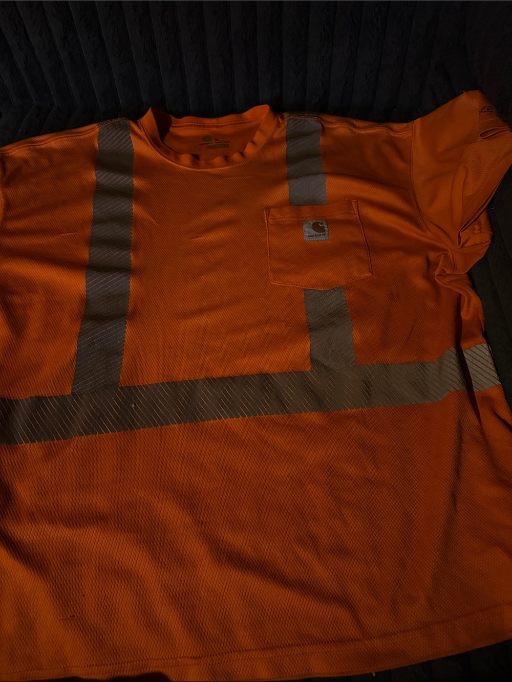 Carhartt Orange Short-Sleeve Hi-Vis Work Tee with Reflective Stripes